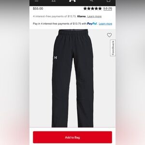 Under Armour youth, extra large joggers